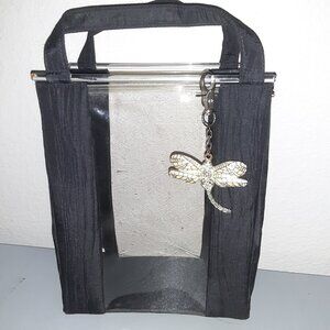 Y2K Macy's Chanel Gift Bag Purse * Clear & Black Crinkle Satin * Chanel Soap